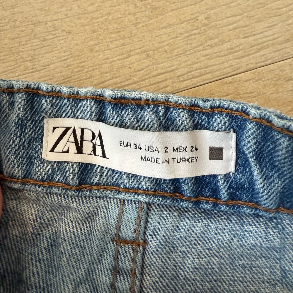 ZARA high waisted jean shorts USA 2